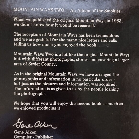 Mountain Ways Two: An Album of the Smokies, 1986 First Edition, Signed - Picture 4 of 10